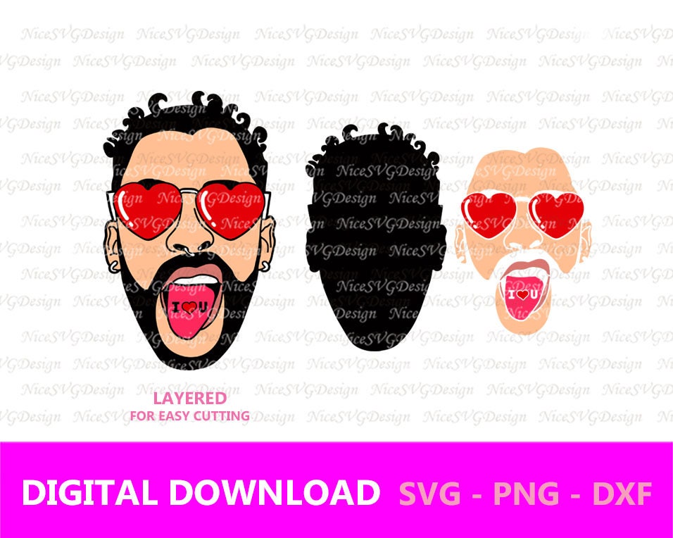 Bad Bunny Valentines Hearts Svg Png Cricut Cut Files | Etsy