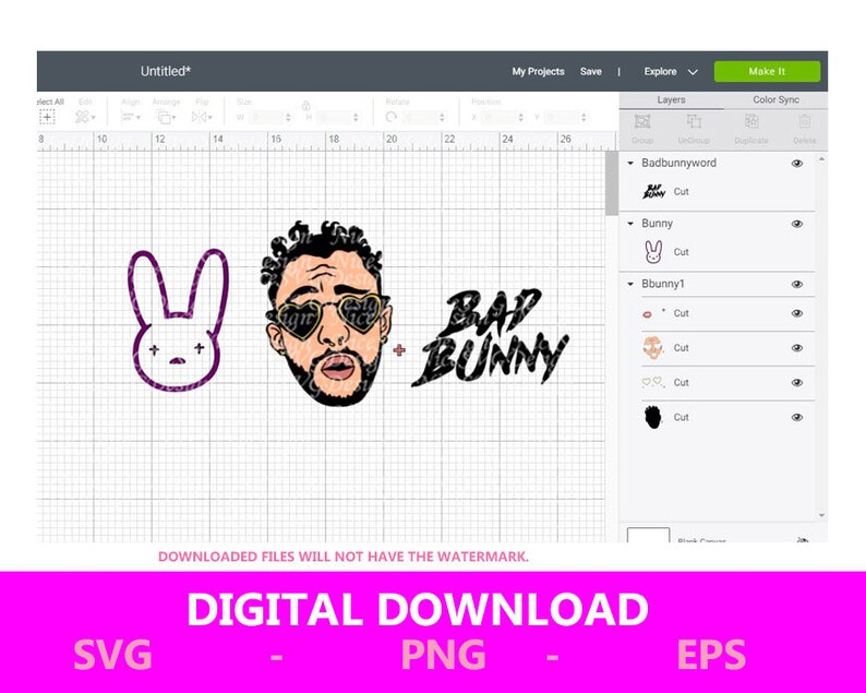 Download Bad Bunny Svg Cut Files Bundle for DIY Projects | Etsy