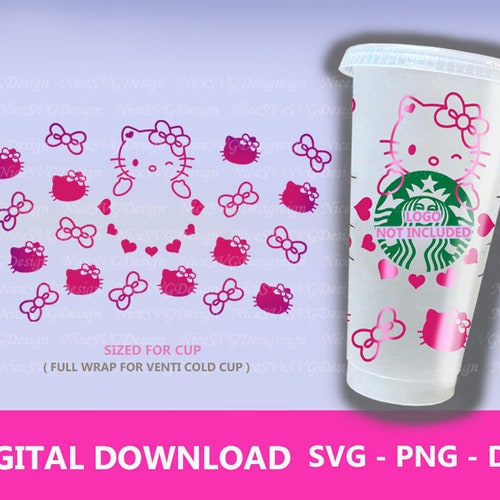 Mouse Hearts Starbucks Cup SVG Full Wrap for 24oz Venti | Etsy