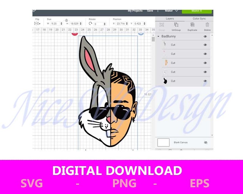 Download Bad Bunny SVG Cut Files Bundle | Etsy