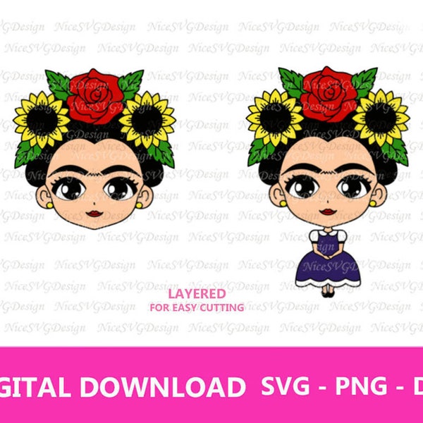 Frida Cricut Cut Files Clipart