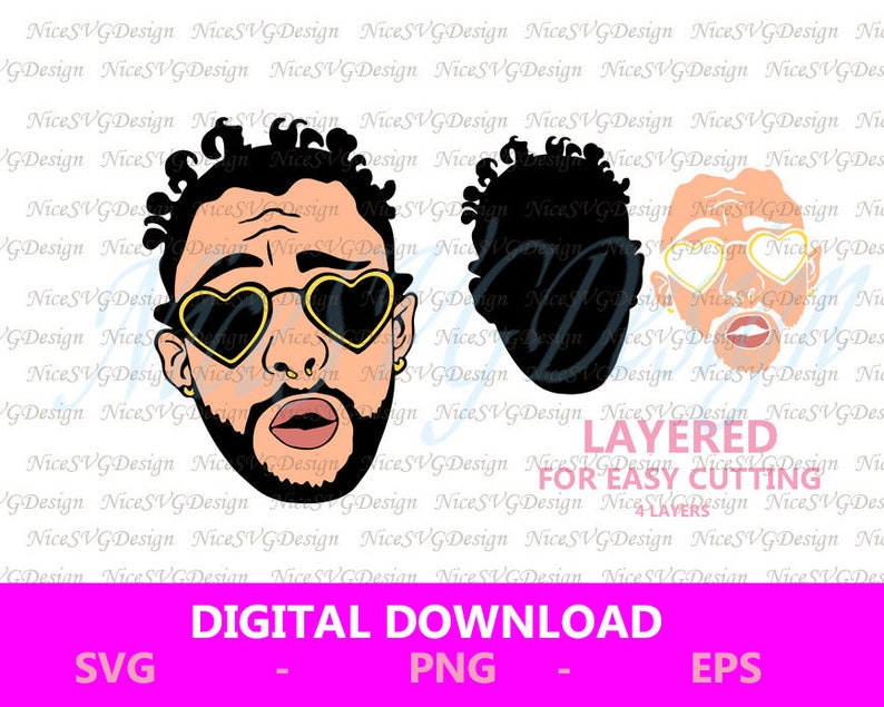 Download Bad Bunny Svg Cut Files Bundle for DIY Projects | Etsy