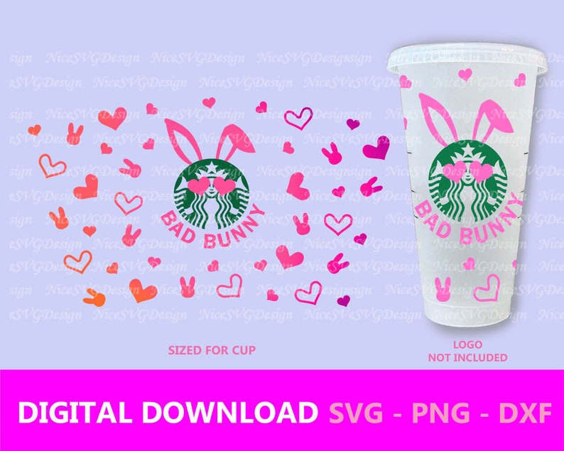 Download Seamless Bad Bunny Valentine Hearts Full Wrap for ...
