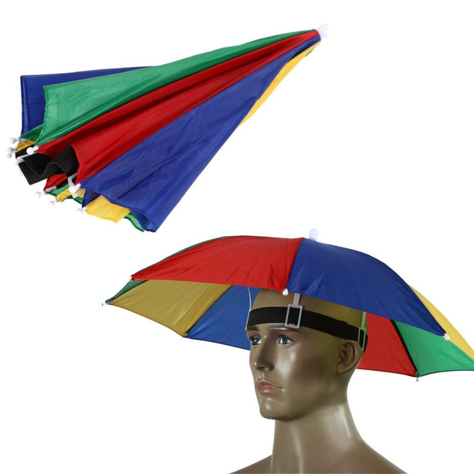 Portable Rain Umbrella Hat Army Green Foldable Camping Etsy
