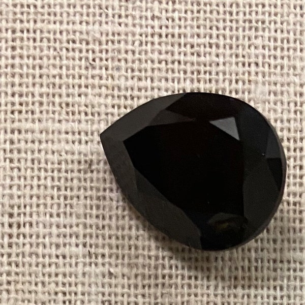 Swarovski Crystal Art 4320 Tear Drop Faceted Fancy Stone Color Jet Unfoiled Size 18x13mm Austrian Crystal