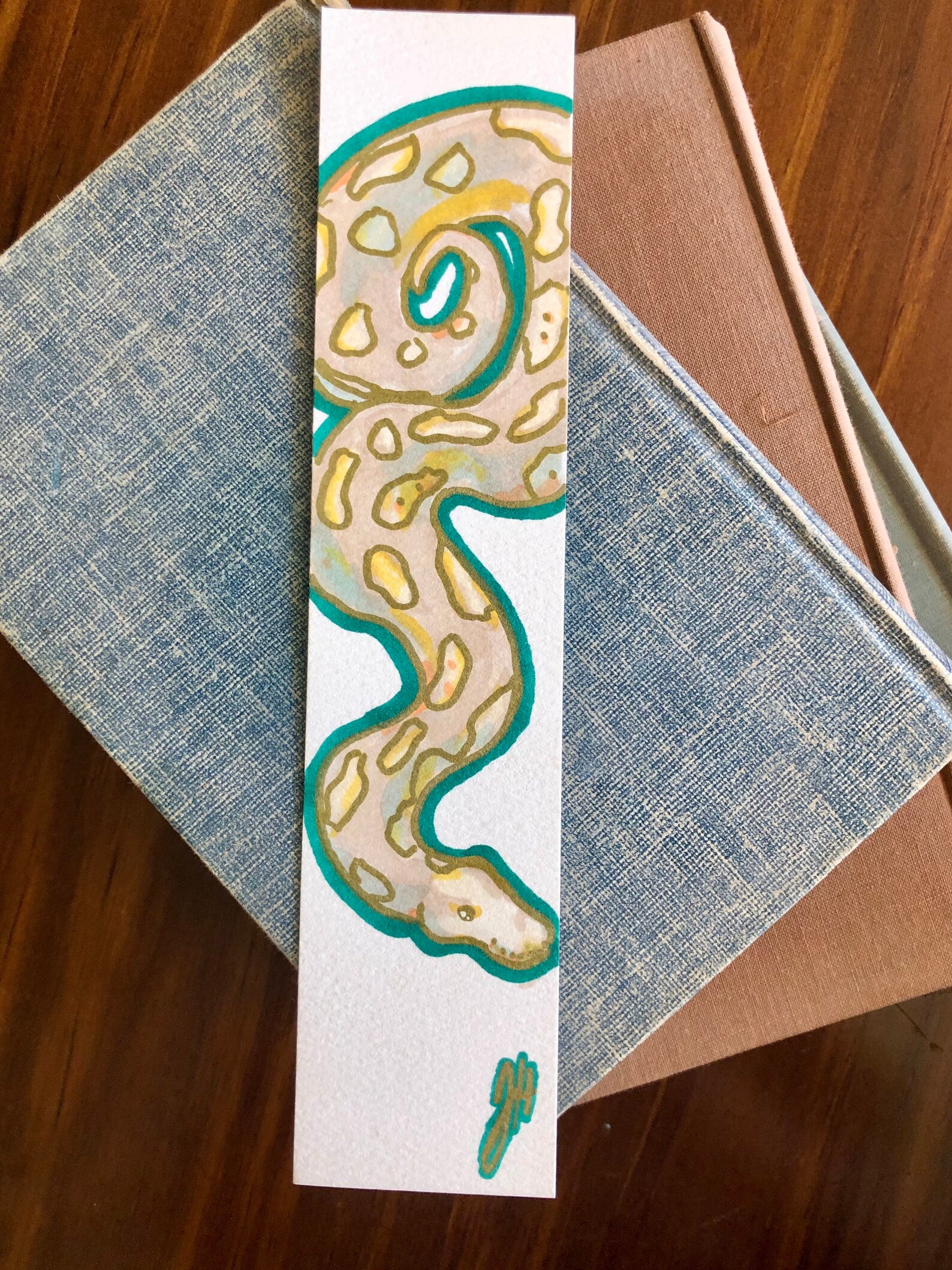 Original Snake Bookmarks Set of Three Not Printed Etsy