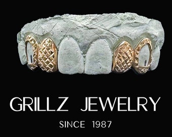 Grillz for women, custom gold grillz, open face grillz with diamond cuts, Silver 925, 10K Gold, 14K Gold, fast grillz