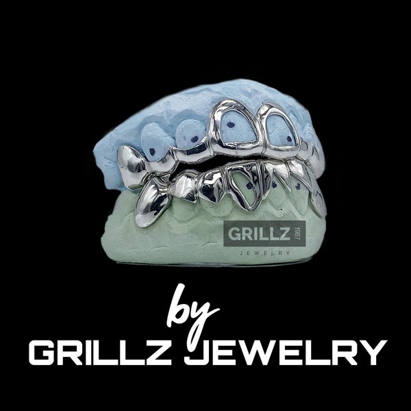 Joker grillz, custom madness cuts open faced grillz with joker style (Silver 925 - 14K Gold), fast process, FREE shipping by Grillz jewelry