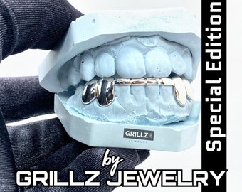 Custom Grillz: Italian Silver & Gold, Trendy Tip Covering, FREE Mold Kit