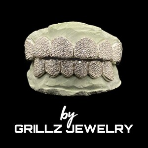 Anpassade SI Diamantgrillar: Honeycomb CZ, Silver, Guld