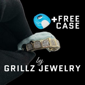 Diamond grillz, invisible diamond block setting, fully handmade, natural and comfort look, fast turnaround, FREE shipping by Grillz jewelry