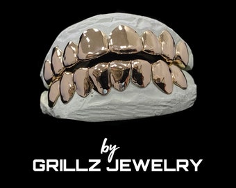 Custom Solid Grillz: 925 Silver, 14K Gold, Free Mold Kit