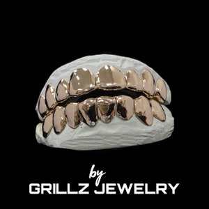 Custom Solid Grillz: 925 Silver, 14K Gold, Free Mold Kit