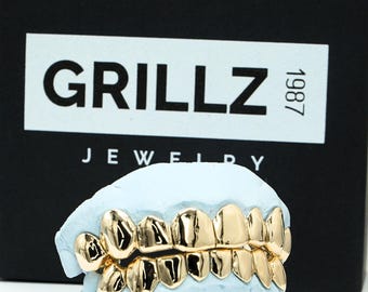 Design Your Own Grillz, Custom Grillz Crafted, Grillz Classic Perfect Fit, Create Custom Grillz, Free Perm Cuts, Grillz Silver, 10K 14K Gold