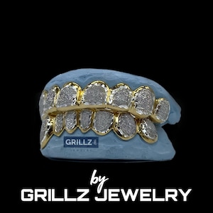 Custom grillz, FREE diamond dust, 925 Silver Real 14K Gold , FREE mold kits, Fast process, FREE 2 Day Shipping by Grillz jewelry image 3