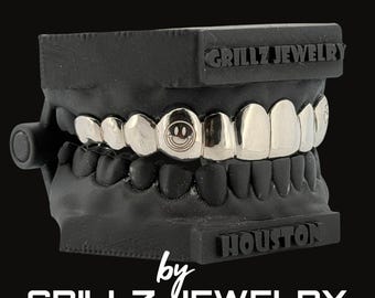 Anpassade lasergraverade grillar: 10K/14K guld, 925 silver hiphop-tandsmycken