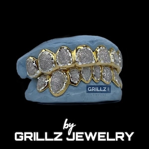Custom grillz, FREE diamond dust, 925 Silver Real 14K Gold , FREE mold kits, Fast process, FREE 2 Day Shipping by Grillz jewelry image 4