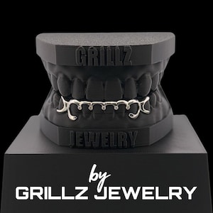 Grillz Drip Fang Caps, Personalized Bottom Teeth Grillz Jewelry, Fast Turnaround Custom Tooth Cap Shipped from Houston TX