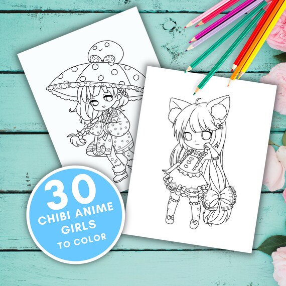  Cute Anime Girl Coloring Pages To Print  Free