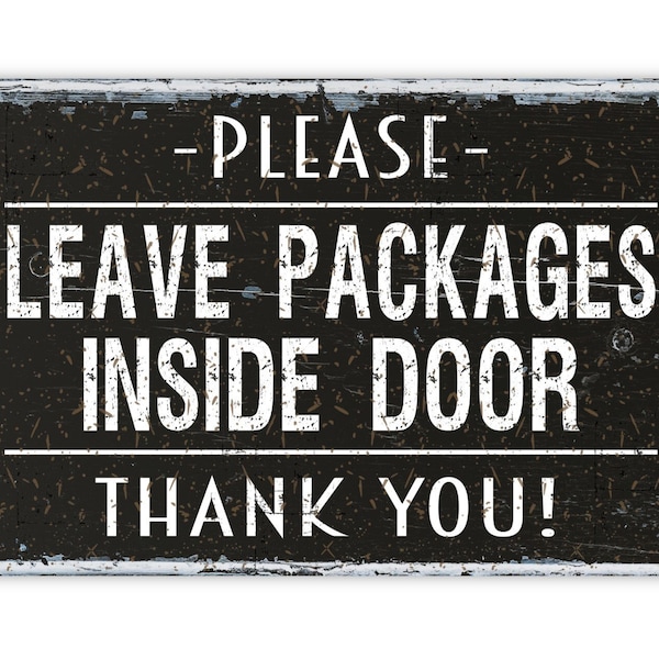 Package Drop Metal Sign Etsy