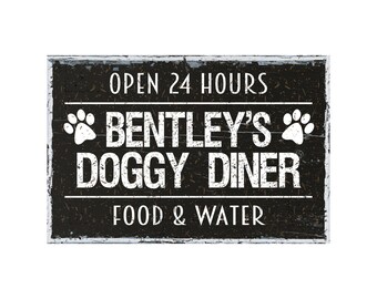 Funny Dog House Metal Tin Sign - Let's Raise The Woof Wall Decor For Dog Lovers