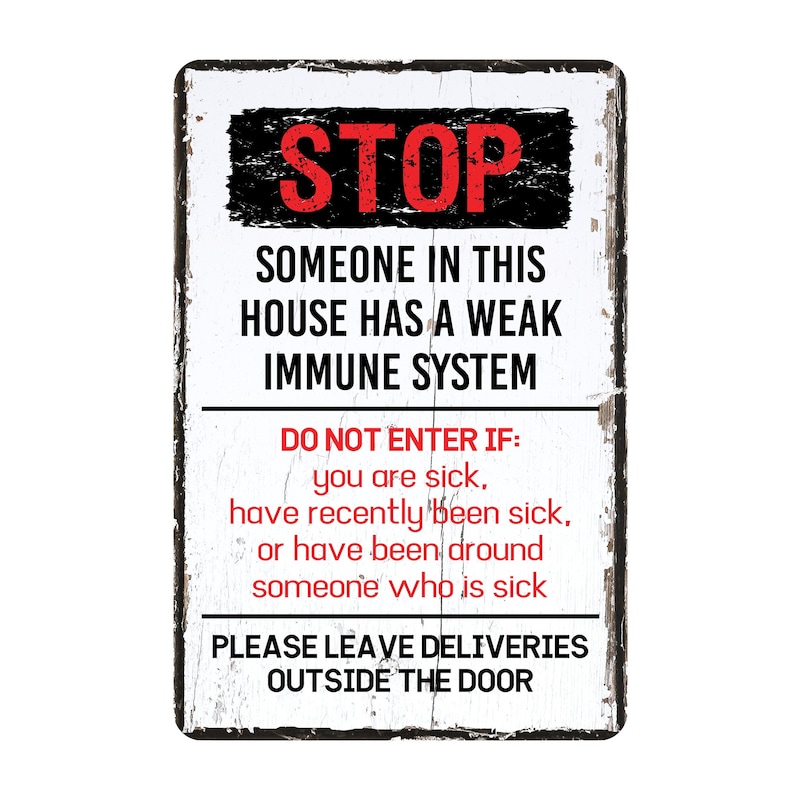 If You Are Sick Do Not Enter Sign - Etsy