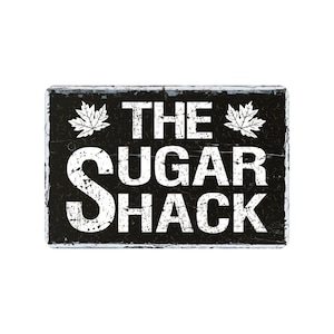 Sugar Shack Metal Sign, Farmhouse Style Wall Decor, Maple Tree Farm Farmer Gift, 12"x8"