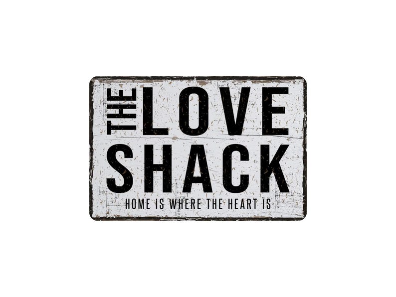 Love Shack Sign, Funny Bedroom Metal Wall Decor, Custom Gift for ...