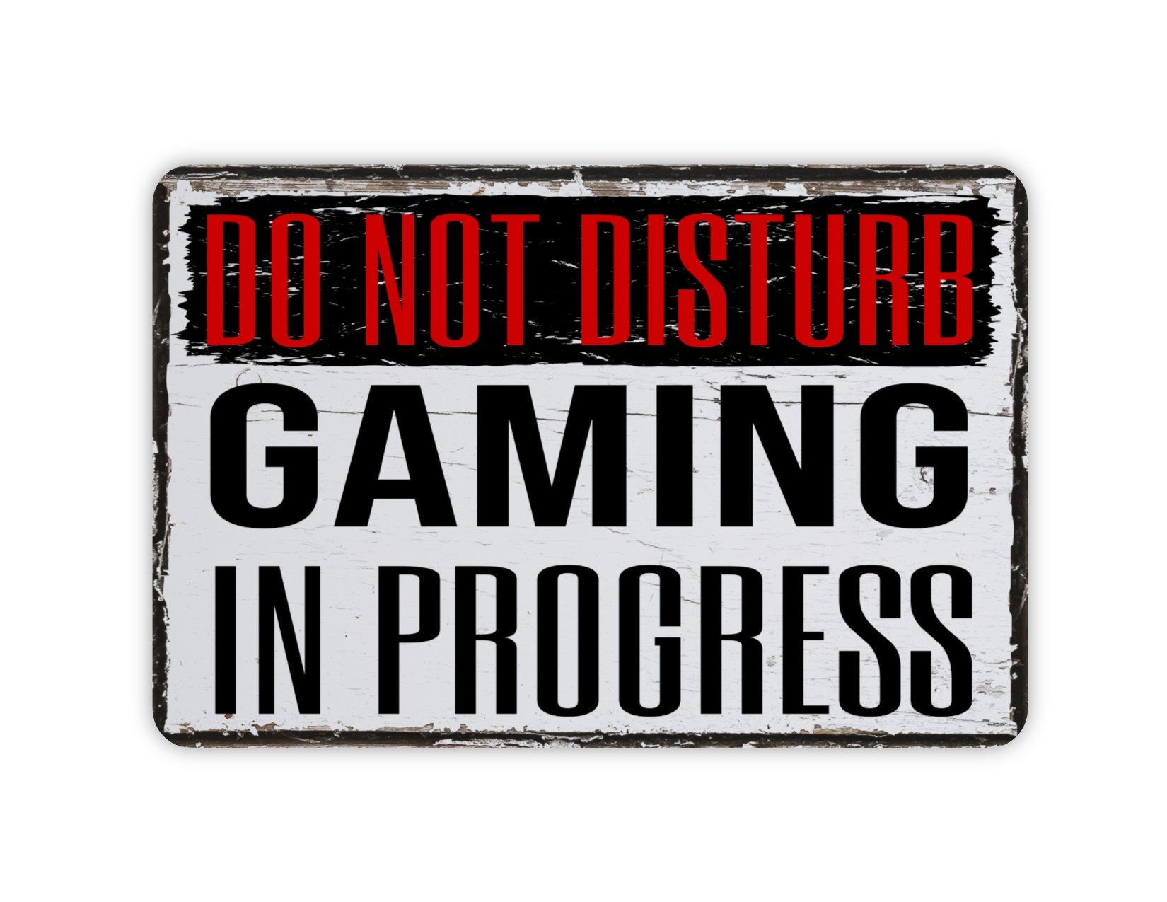 Do Not Disturb, Gaming in Progress Metal Sign, Gamer Man Cave Wall ...