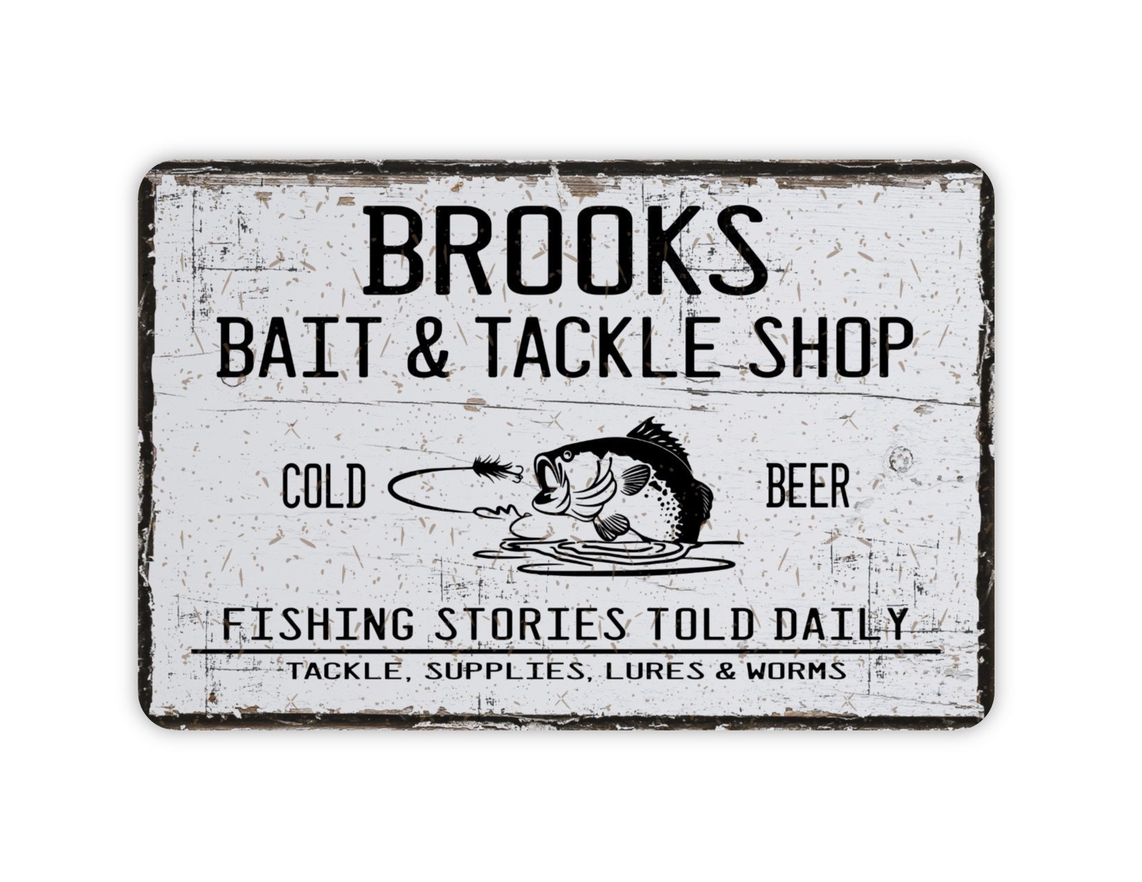 Bait Shop Sign B803 - TinWorld Fishing Signs