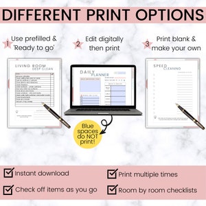 ADHD/ Neurodivergent Cleaning Checklists, Weekly House Chores, Clean Home Routine, Monthly Cleaning List, Printable Home Cleaning Planner image 6