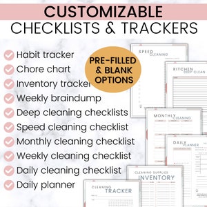 ADHD/ Neurodivergent Cleaning Checklists, Weekly House Chores, Clean Home Routine, Monthly Cleaning List, Printable Home Cleaning Planner image 4