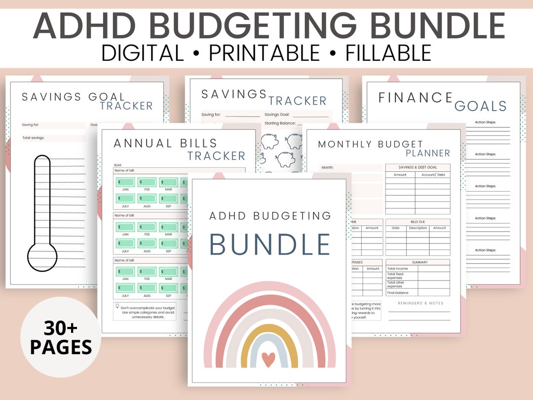 ADHD/ Neurodivergent Budget Binder Printable, Easy Household Budget ADHD/ Neurodivergent Budget Binder Printable, Easy Household Budget