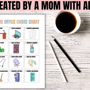 ADHD Visual Chore Charts Printable Editable | Room-by-room Cleaning ...