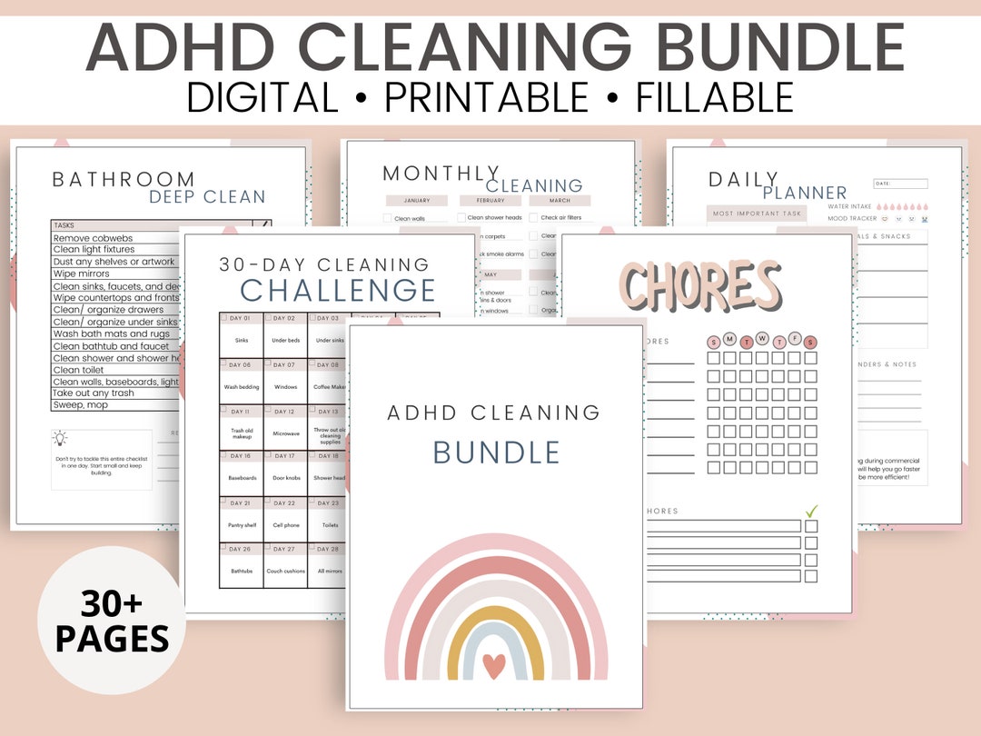 ADHD Neurodivergent Cleaning Checklists Weekly House Chores Clean ADHD Neurodivergent Cleaning Checklists Weekly House Chores Clean