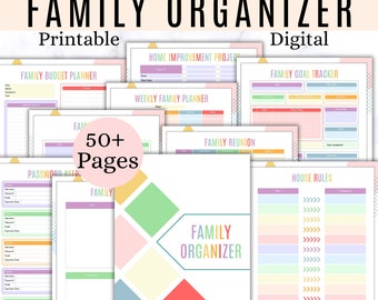 Life Organizer Binder, Home Management Binder, Emergency Binder, Family Planner, Household Planner, Cleaning Schedule, ADHD Digital Planner