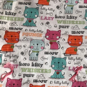 Cat Flat Cotton Tied Quilt