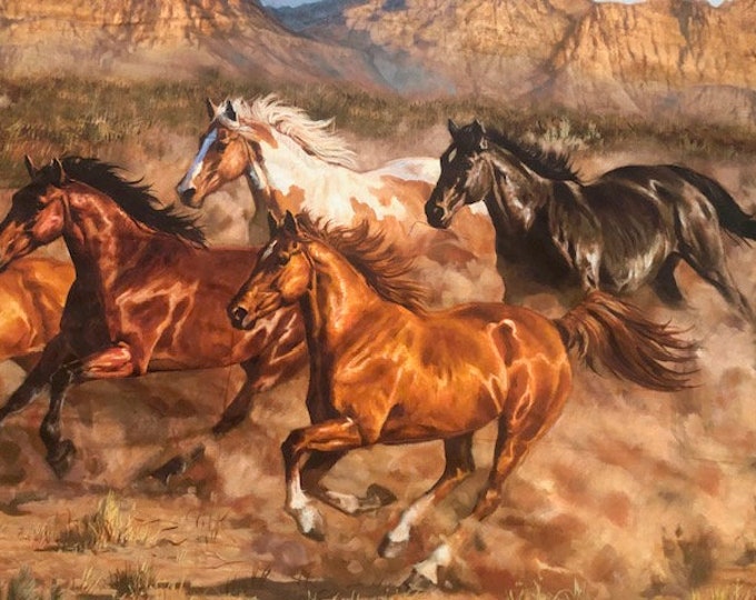 CUT OUT SHOULDER KNIT WILD HORSES