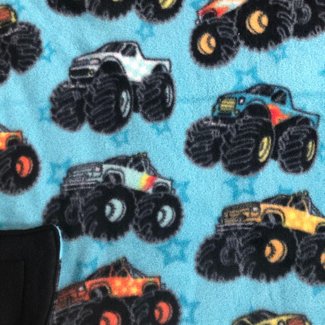 Monster Truck Fleece Blanket Etsy
