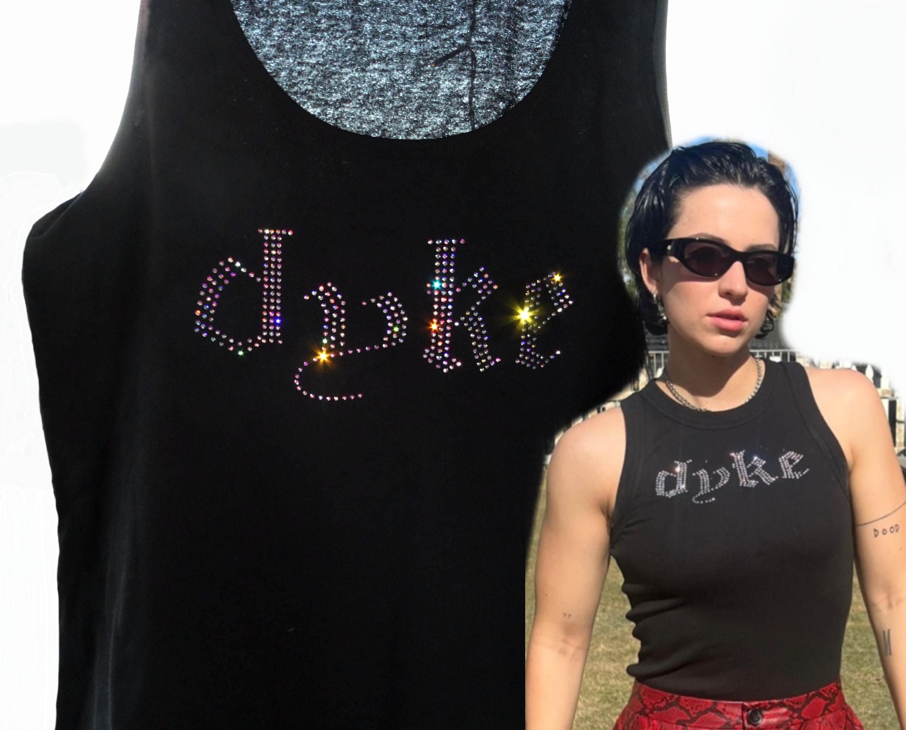 Dyke Tank - MUNA inspired rhinestone tank top