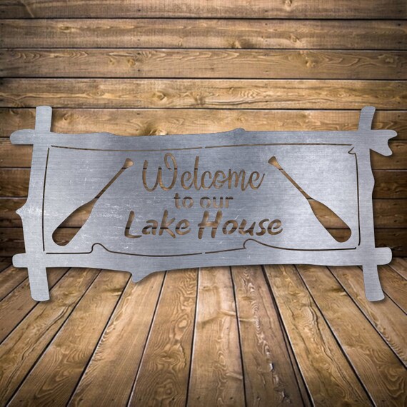 Lake House Decor Metal Sign Lakehouse Sign Porch Etsy