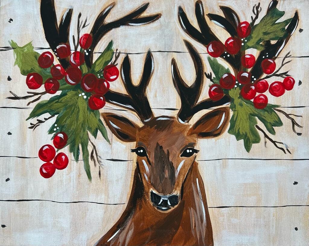 Christmas Reindeer Paint Kit Etsy