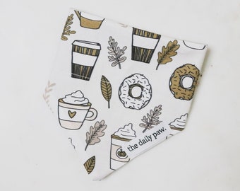 Puppaccino - Dog Bandana | Dog Neckwear | Dog Accessories | Coffee | Cafe | Date | Cute Dog Accessories | Made to Order |