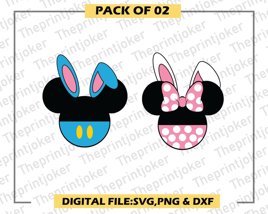 Easter Mouse Bunny SVG Bundle | Cricut & Silhouette Cut Files (digital ...