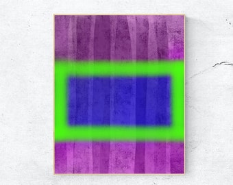 Modern Art Abstract Printable Fine Abstract Art Boho Abstract Blue Green on Purple Abstract design Art Rothko Inspired Abstract Art