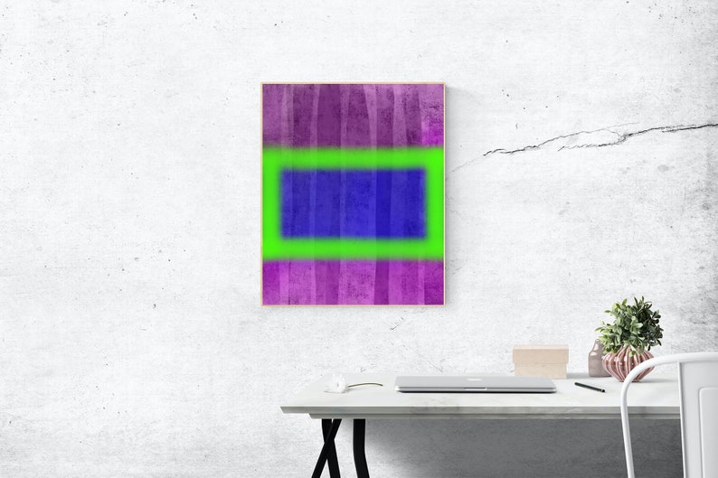 Modern Art Abstract Printable Fine Abstract Art Boho Abstract Blue Green on Purple Abstract design Art Rothko Inspired Abstract Art
