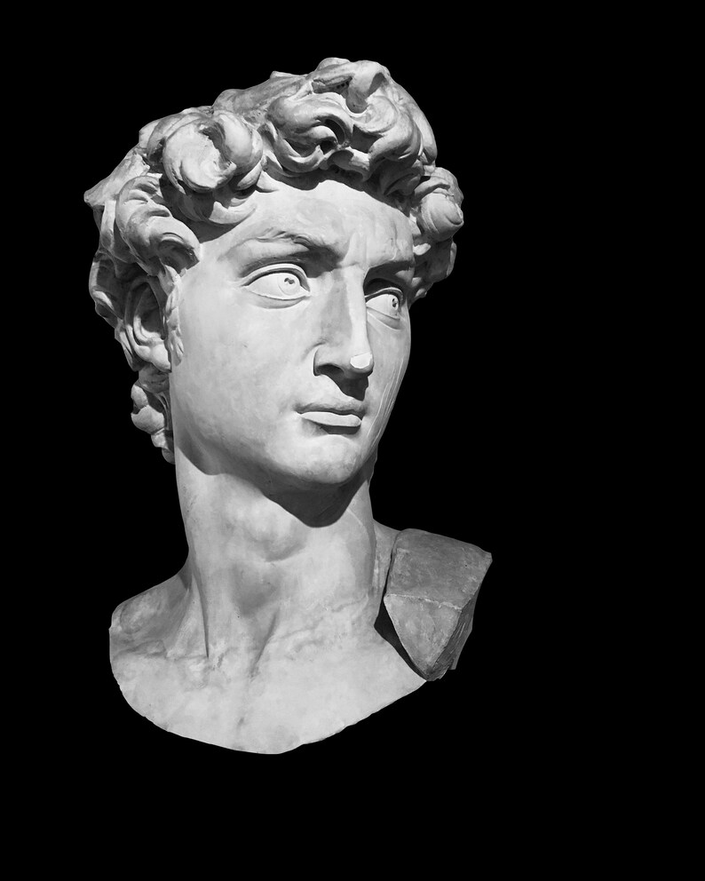 David printable David Bust Statue Greece Bust Greece Etsy