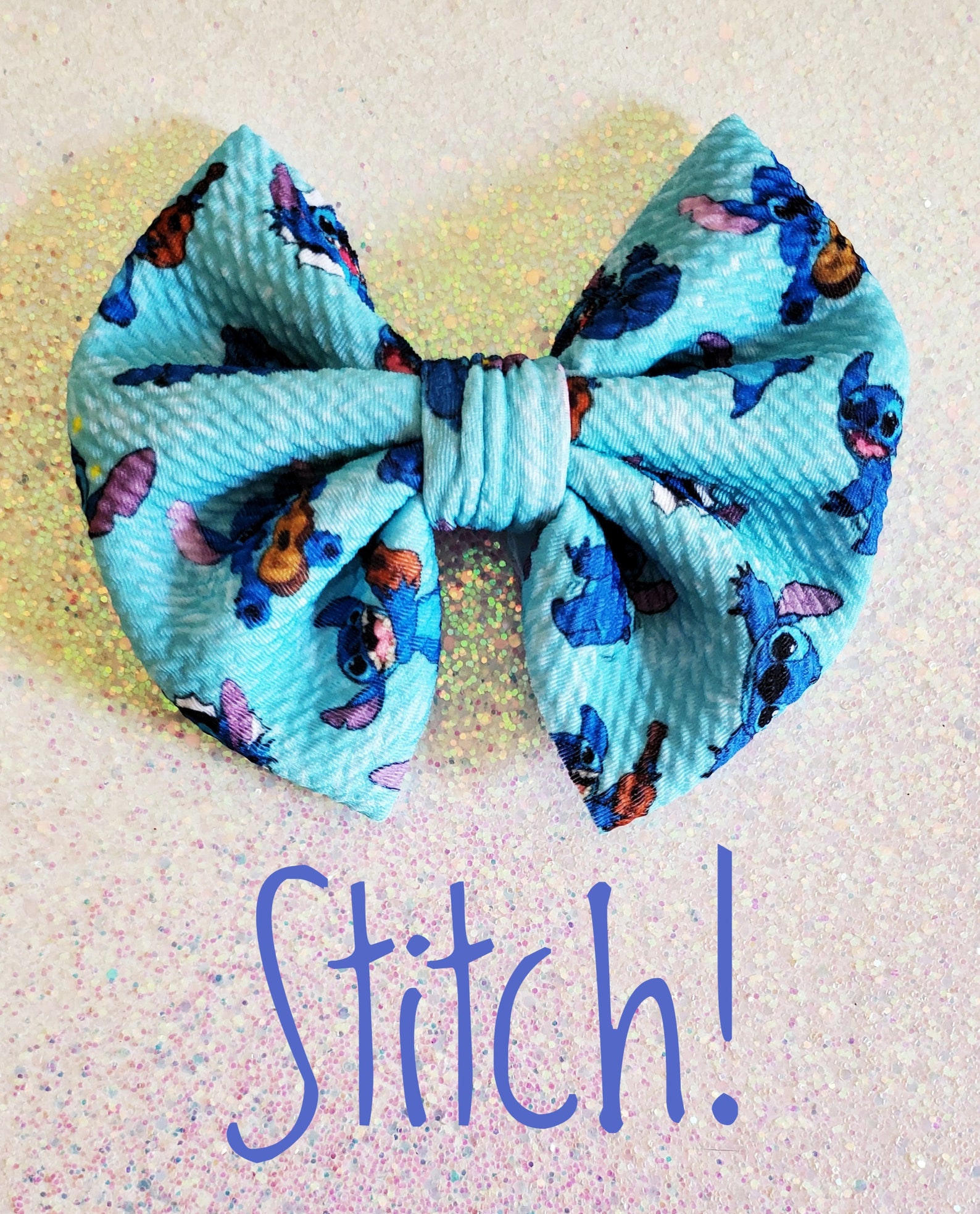 Stitch Bow Fabric Bows Lilo and Stitch Bow Nylon Etsy