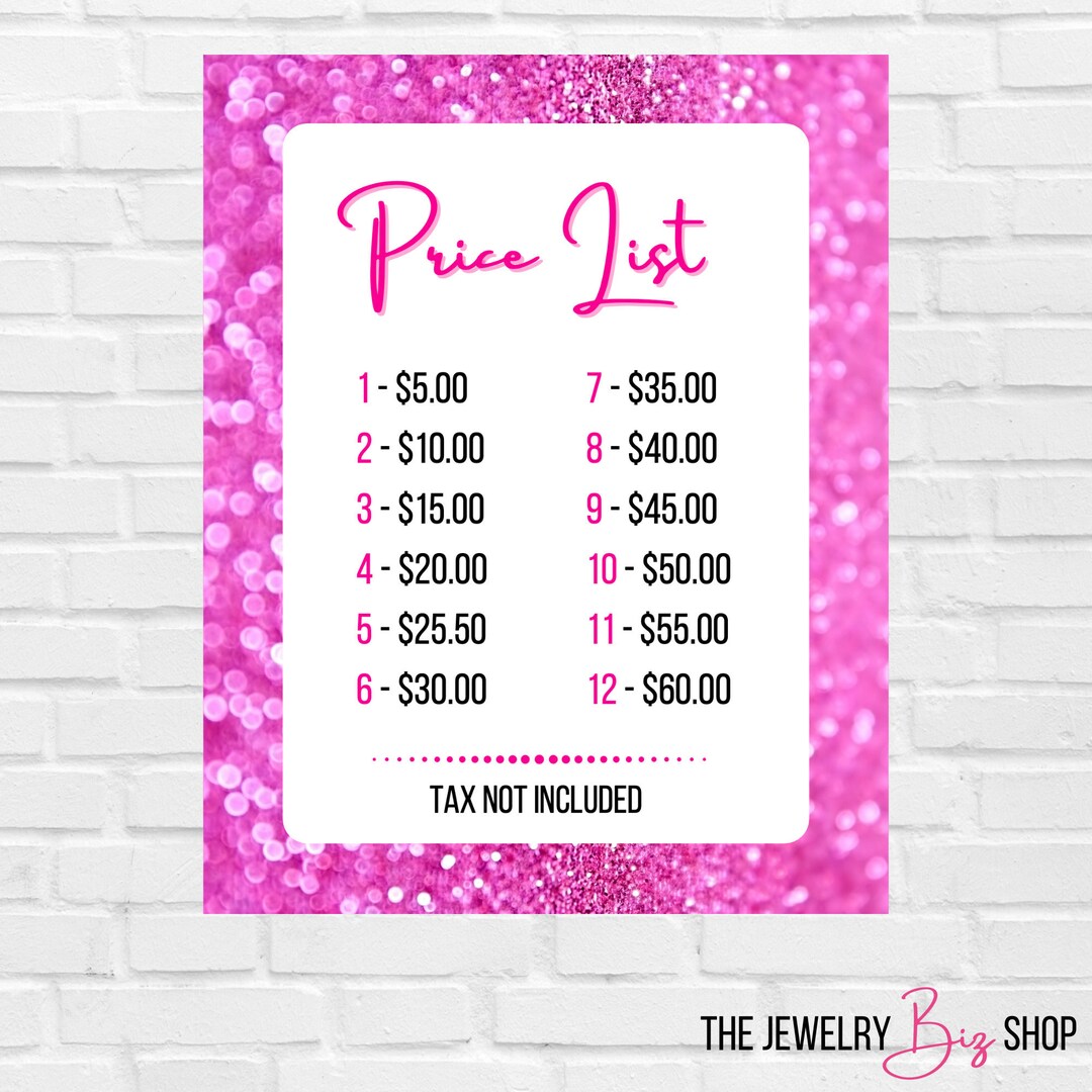 Jewelry Price List 5 Dollar Jewelry Consultant Price List Direct Sales