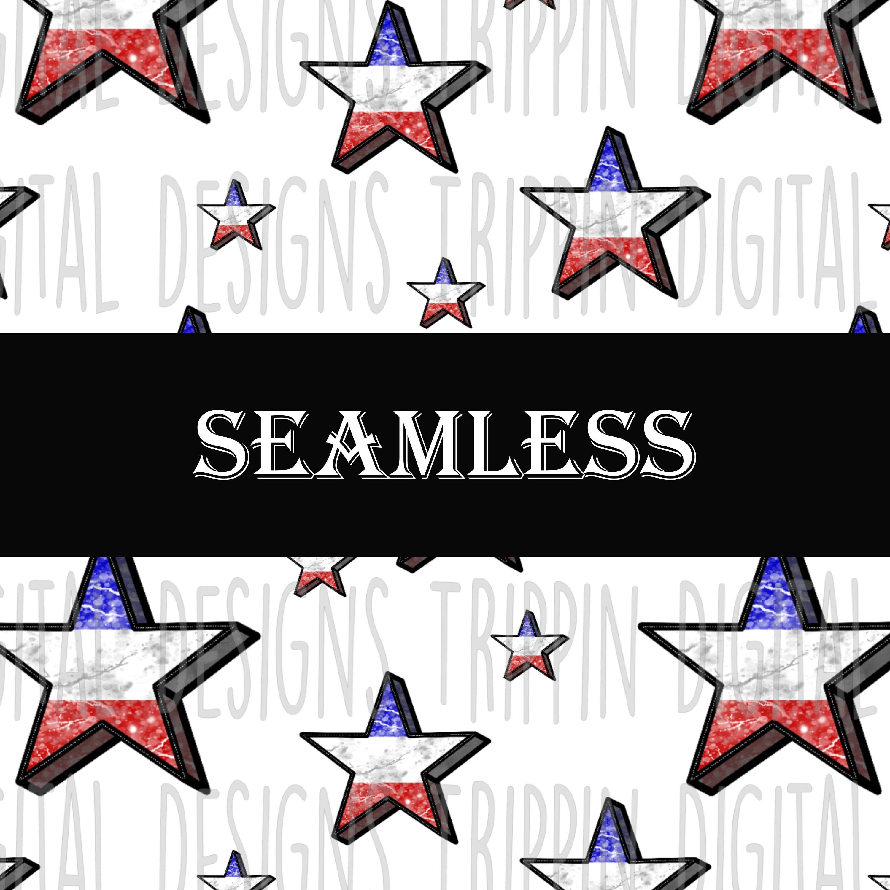 Stars 4th Of July Seamless File Transparent PNG | Etsy